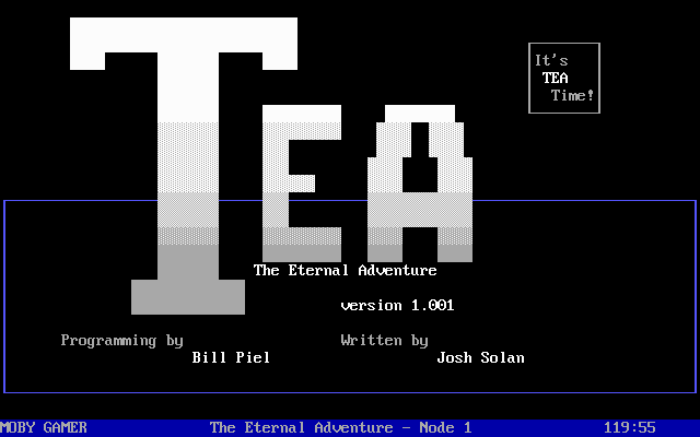 Title screen of The Eternal Adventure