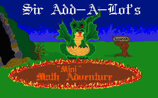 Title screen of Sir AddaLot's Mini Math Adventure