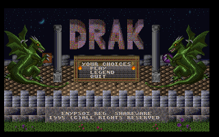 Title screen of Drak