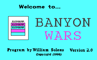 Title screen of Banyon Wars