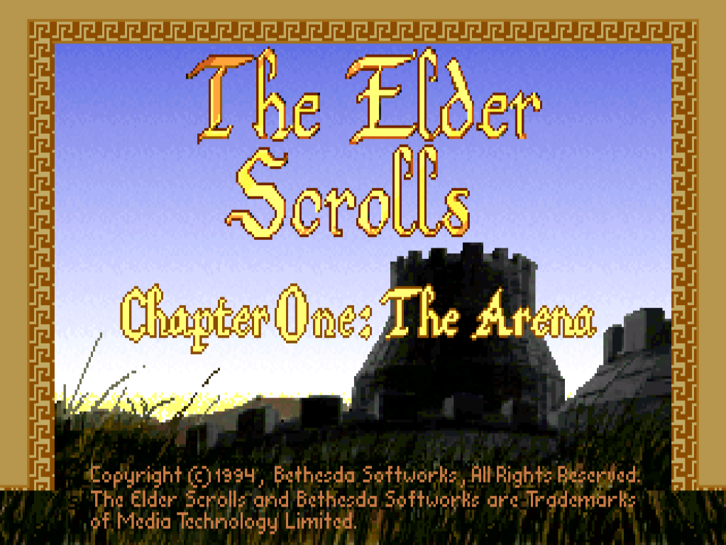 Title screen of The Elder Scrolls: Arena