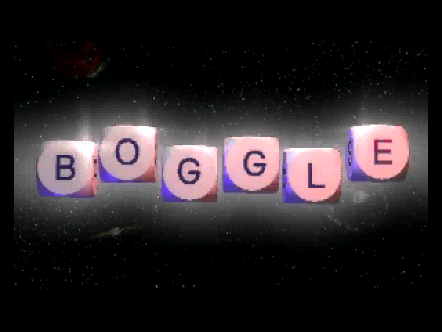 Title screen of Boggle