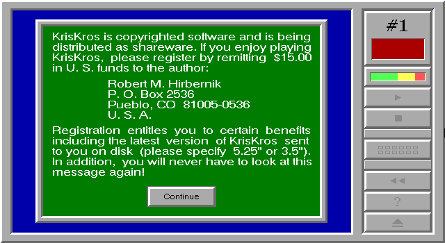 Title screen of KrisKros