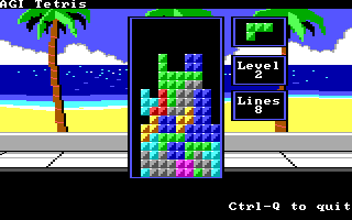 Gameplay of AGI Tetris