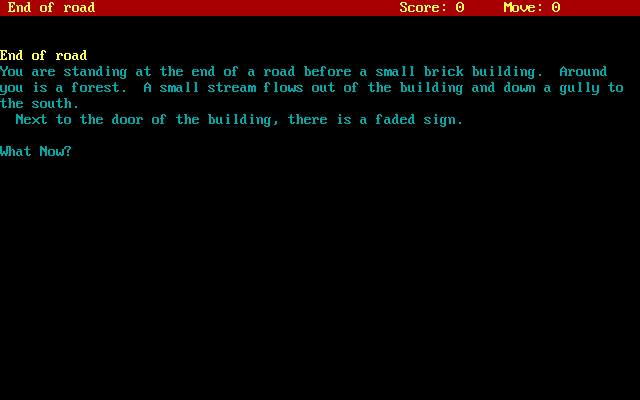Gameplay of Adventure in Humongous Cave