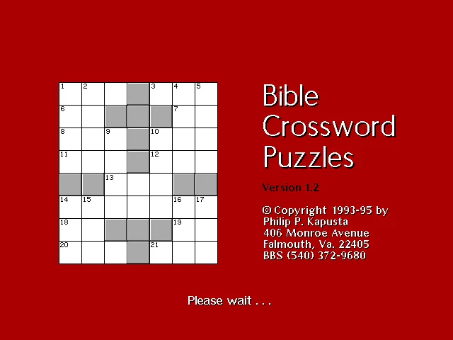 Box front of Bible Crossword Puzzles