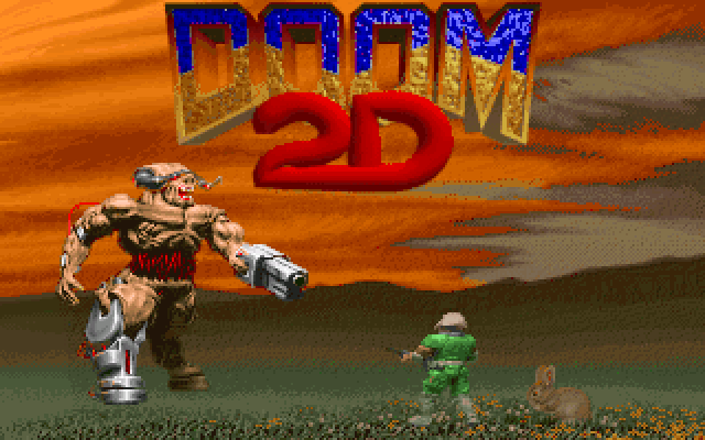 Title screen of DOOM 2D