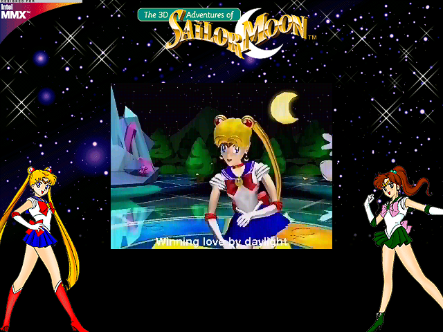 Title screen of The 3D Adventures of Sailor Moon