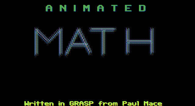 Title screen of Animated Math