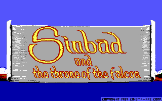 Title screen of Sinbad and the Throne of the Falcon
