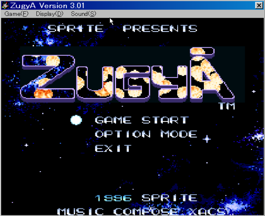 Title screen of ZugyĀ