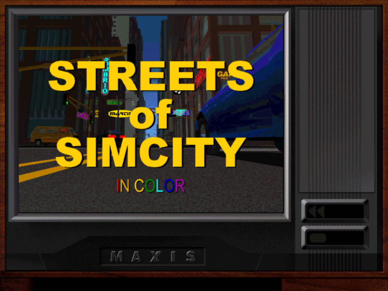 Title screen of Streets of SimCity
