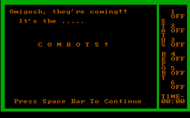 Title screen of Combots