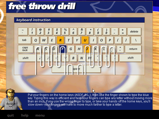 Gameplay of Slam Dunk Typing