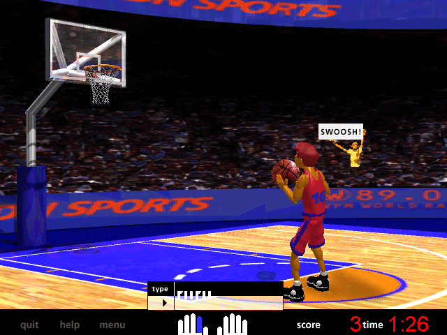 Gameplay of Slam Dunk Typing