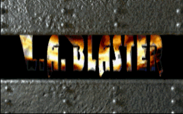 Title screen of L.A. Blaster