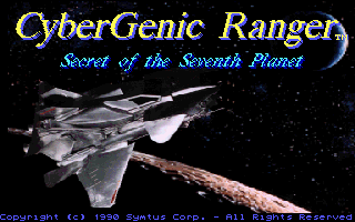 Title screen of CyberGenic Ranger: Secret of the Seventh Planet