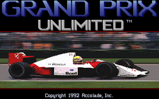 Title screen of Grand Prix Unlimited