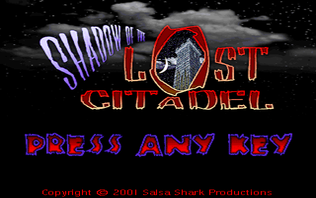 Title screen of Shadow of the Lost Citadel