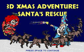 Title screen of 3D Xmas Adventure: Santa's Rescue