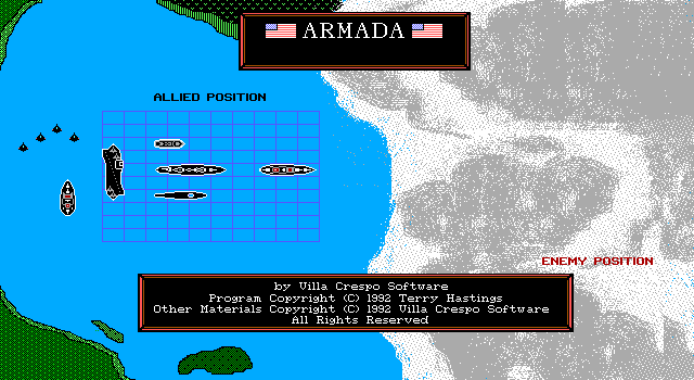 Title screen of Armada (1992)