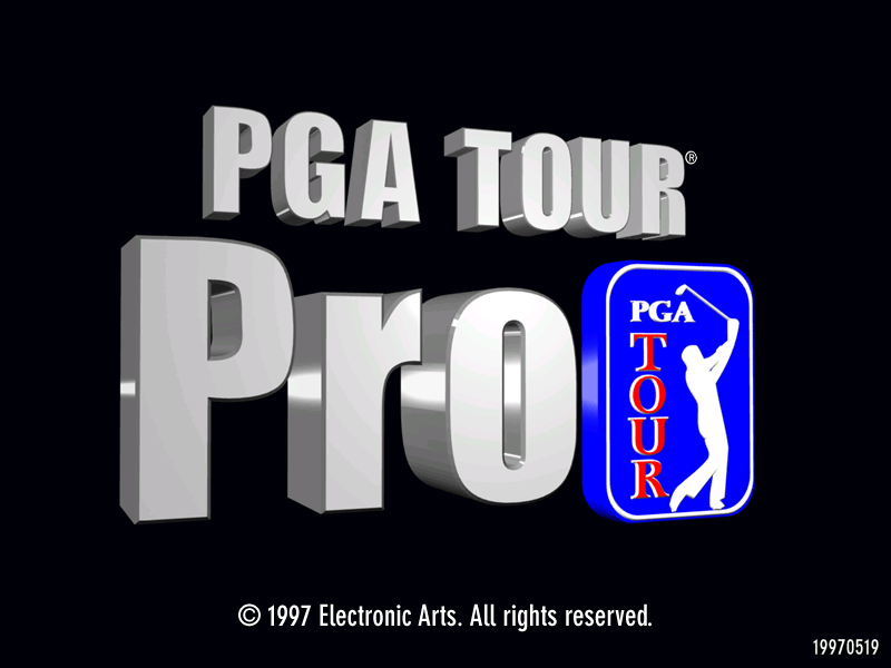 Title screen of PGA Tour Pro