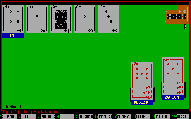 Gameplay of Edward O. Thorp's Real Blackjack
