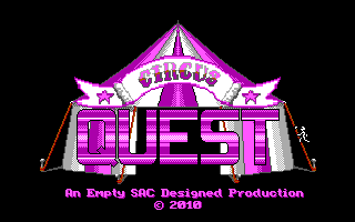 Title screen of Circus Quest