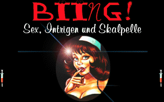 Title screen of Biing!: Sex, Intrigue and Scalpels