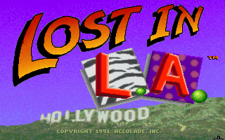 Title screen of Les Manley In: Lost In L.A.