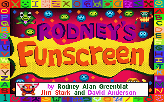 Title screen of Rodney's Funscreen