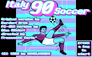 Title screen of Italy '90 Soccer