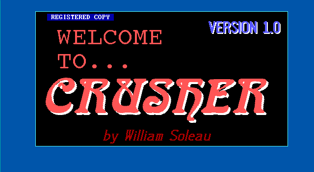 Title screen of Crusher