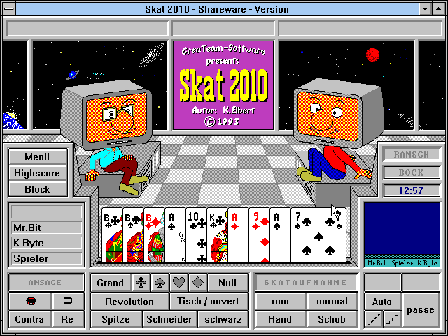 Title screen of Skat 2010