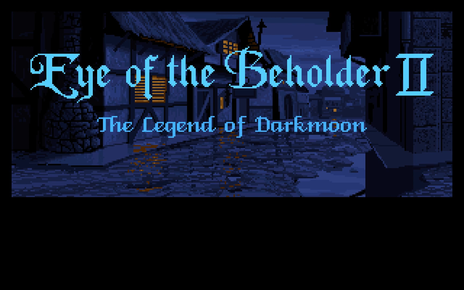 Title screen of Eye of the Beholder II: The Legend of Darkmoon