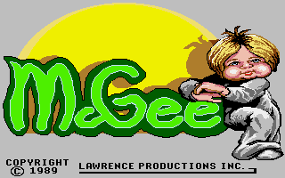 Title screen of McGee