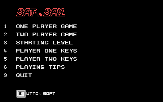 Title screen of Bat'n Ball