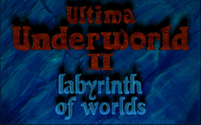 Title screen of Ultima Underworld II: Labyrinth of Worlds
