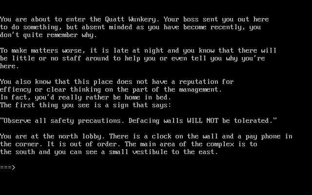 Gameplay of Trouble at the Quatt Wunkery
