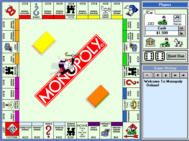 Title screen of Monopoly Deluxe