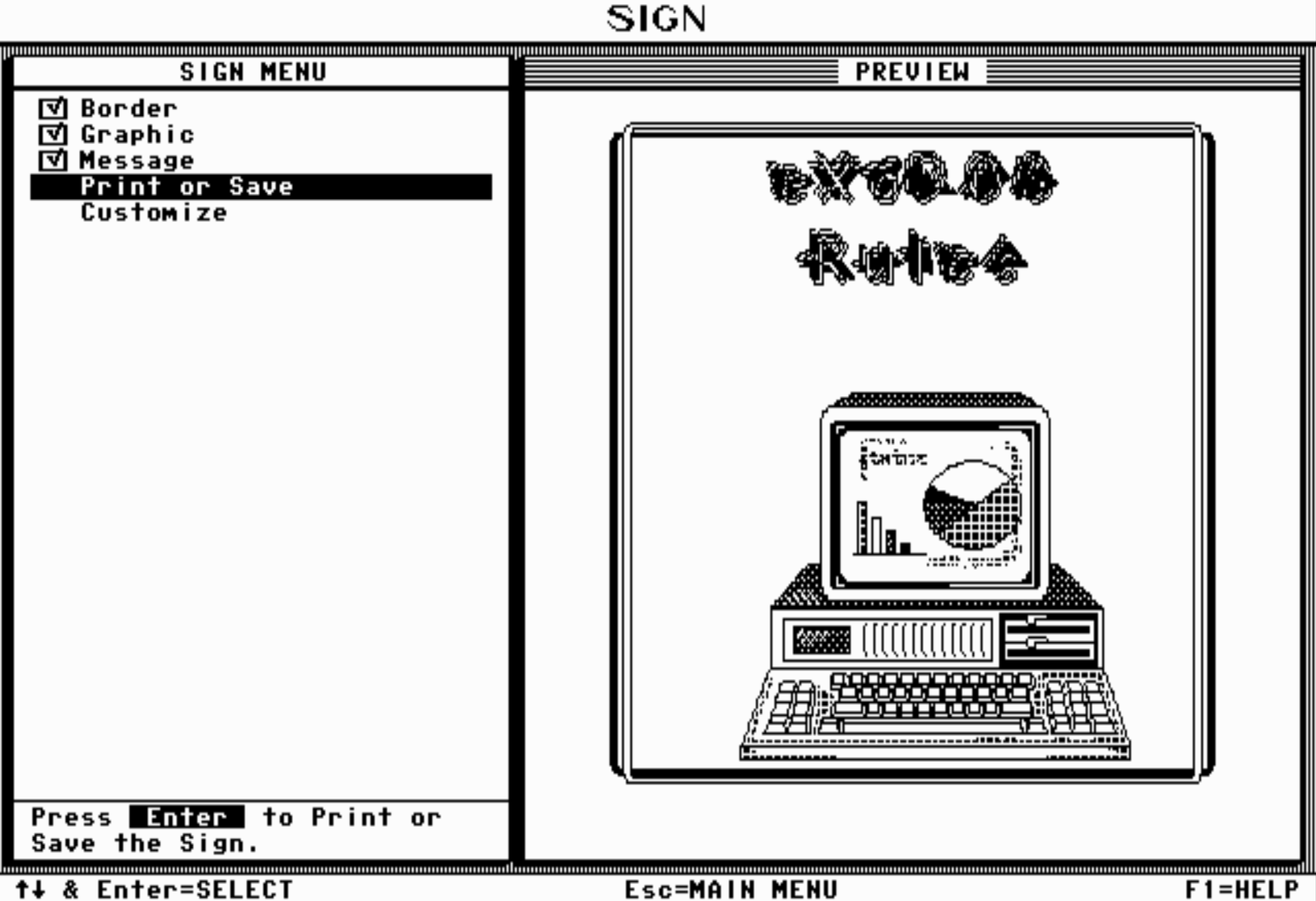 Gameplay of The New Print Shop