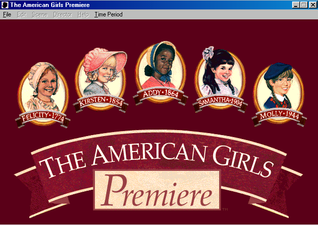 Title screen of The American Girls Premiere