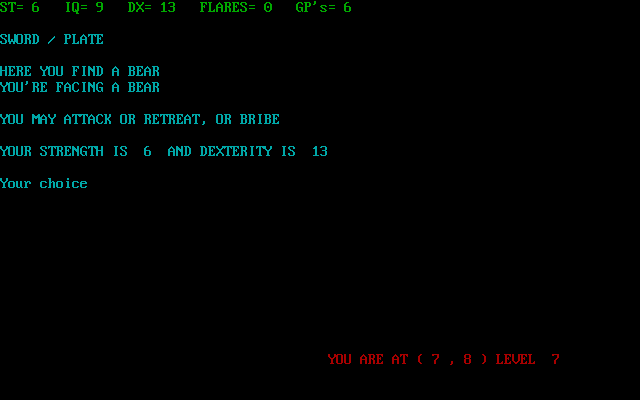 Gameplay of Amulet of Yendor