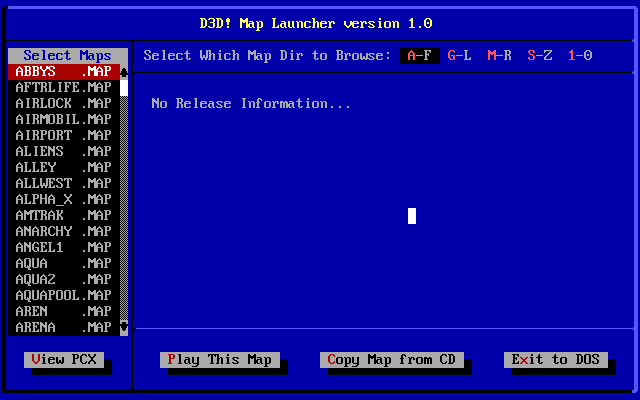 Title screen of Duke!ZONE II