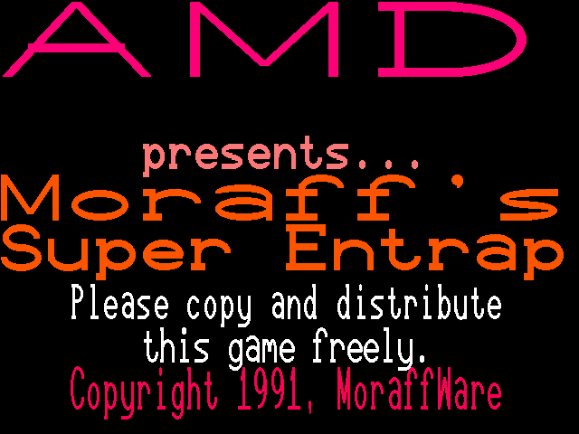 Title screen of Moraff's Entrap