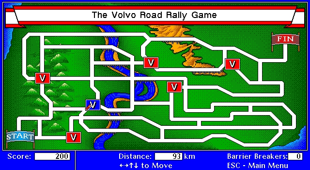 Gameplay of Volvo Road Rally Game