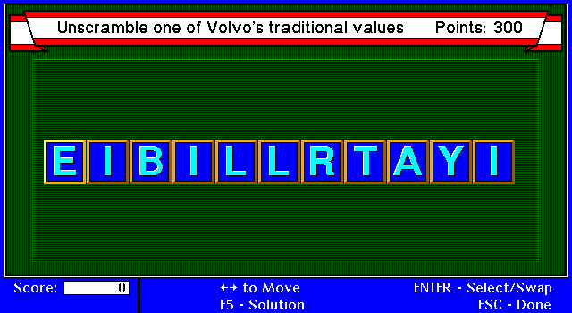 Gameplay of Volvo Road Rally Game