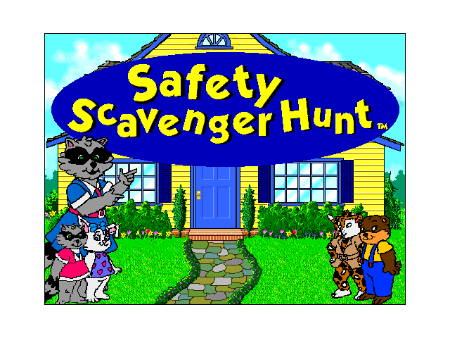 Title screen of Safety Scavenger Hunt