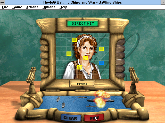 Gameplay of Hoyle Battling Ships And War