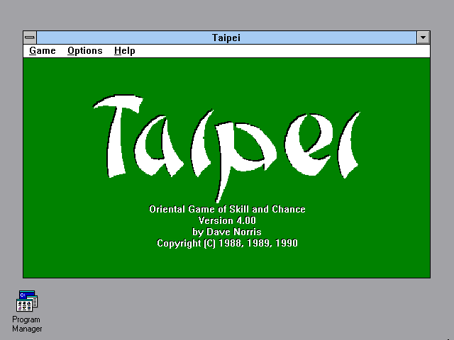 Title screen of Taipei